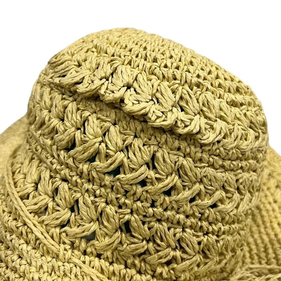 Scala Brown Wide Brim Paper Sun Hat - Picture 3 of 4